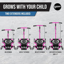 Pink Adjustable Drifter X Ride-On Toy for Children Aged 4-12, Supports Up to 154 lbs