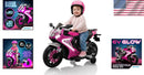 Chic 6V Illuminated Electric Motorcycle for Kids - Enjoyable Ride-On, Capacity 65 lbs