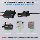 12V Power Wheels Charger for Gray and Orange Top Ride-On Battery Vehicle
