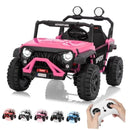 Pink 24V 4WD Ride-On Truck for Kids - Speedy 4.97MPH with Double Seats