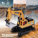 16 Channel RC Excavator Toys for Boys - Remote Control Construction Excavator