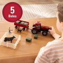 Farm Adventure Playset with Tractor, Wagon, Cow, Calf, and Fence Figures