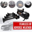FARBIN 178dB 4-Trumpet Air Horn System with Air Tank for Trucks