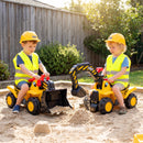 OLAKIDS Versatile 3-in-1 Excavator and Bulldozer Toy for Toddlers