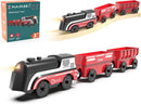 Motorized Wooden Train Set for Toddlers Age 3 and Up