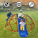6ft Dome Climber with 1.2m Slide and Blue Climbing Stones for Ages 3+