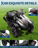 12V Electric Ride-On Toy Car for Kids with Dual Motors and Three Wheels