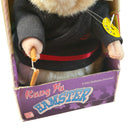 2001 Gemmy Retro Kung Fu Dancing Hamster with Nunchucks in Black Gi