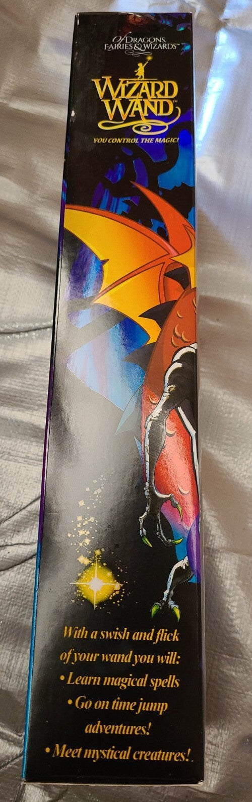 Wizard Wand with Animated Red Dragon Lights and Rechargeable Battery