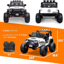 Dual Seat Electric Ride-On Truck for Kids with Remote Control, Two Speed Options, and Music
