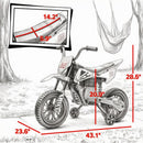 12V Electric Ride-On Motorcycle for Kids with Training Wheels and Music Features