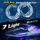 Jogpun H138 Blue RC Boat - 30KMH Speed, Waterproof, 7 LED Light Modes, Self-Righting, 20 Minutes Playtime