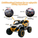 12V Dual-Seater White Ride-On UTV for Kids with Remote Control