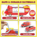 Firefighter Adventure Set: 6-in-1 Airplane and 7 Fire Truck Vehicles for Kids Ages 3-5