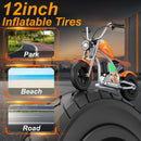UL Approved Electric Mini Chopper Motorcycle for Kids 5-8 Years, 160W, 3 Speed