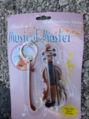 Mini Electronic Violin Keychain with 8 Songs for Ages 8 and Up