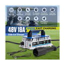 48V 18A Golf Cart Charger with 3-Pin Plug for Club Car