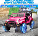 12V Electric Car for Kids with Parental Control and 2-Seater Truck Cover