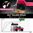 12V Pink Battery-Powered Ride-On Truck for Kids, 39" x 26" x 26"