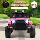 12V Pink Electric Ride-On Truck with Remote Control, Music, and Lights for Kids