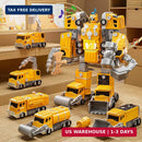 WATUDOU 5-in-1 Transforming Construction Vehicle and Robot Toy Set