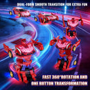 Illuminated Transforming RC Car for Boys Aged 3-12 with Web Hood and Underbody Lights
