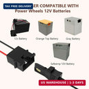 12V Battery Charger Adapter for Fisher-Price Ride-On Toys, Barb