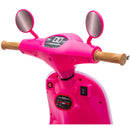 12V Electric Scooter for Kids with Backrest, Music, and Bluetooth - Red, Ages 3-6
