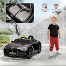 12V Licensed BMW i4 Ride-On Car for Kids with Music - Black