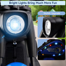 Blue 3-Wheel Electric Motorcycle Toy for Kids with Colorful Lights and Music