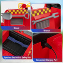 12V Electric Car Toy with Water Cannon, Communication System, Shovel, Wrench, and Music Features