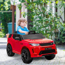 Licensed 12V Land Rover Kids Ride-On Car with Soft Start - Red