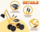 Albott Ride-On Excavator Toy with Working Crane and 8-Inch Wheels