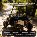 24V 4WD Dual-Seater Kids Golf Cart with Remote Control, Sunshade, and LED Lights