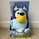 Interactive Bluey Plush Toy with Sound, 9 Phrases, Belly Activation, Ages 3+