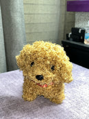 Small Brown Plush Animated Dog Toy - Battery-Operated Walking and Barking