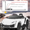 12V Electric Ride-On Car for Kids with Remote Control, Lights, MP3, and Opening Doors - White