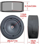 Set of 11''/28CM Nylon Rear Tires for Power Wheels Electric Vehicles