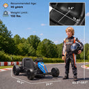 Qaba 24V Blue Electric Drift Go Kart with Dual Motors for Kids Aged 6 and Up