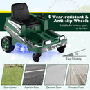 12V Kids Electric Lawn Mower with Dual Control Sticks and LED Lights for Ages 3-8