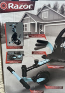 Razor Crazy Cart Shuffle Drifting Go-Kart for Kids with Adjustable Frame in Teal, Ages 4+
