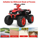 12V Electric Ride-On ATV for Kids with LED Lights and Music - Red