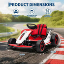 Garvee 24V Electric Drift Go Kart for Kids with Dual 150W Motors and 5-Point Safety Harness - nan