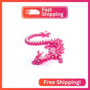 Cherry Blossom Crystal Dragon Figure - 12 Inch Articulated Design