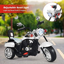 Electric Chopper Motorbike for Kids, White 6V Ride-On Toy
