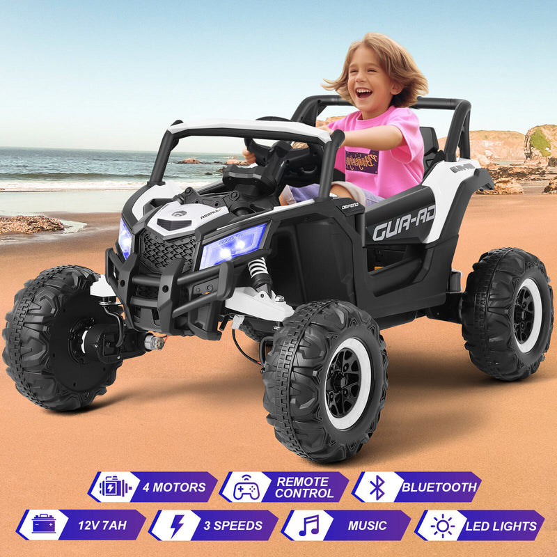 12V Kids Electric Off-Road UTV Ride-On Vehicle with Music, LED Lights, and Remote Control