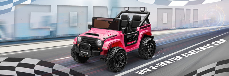 Kids Electric Ride-On Truck 24V 9AH Battery 4WD/2WD Off-Road Power Car