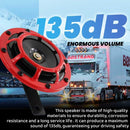 Supertone Dual Tone 12V Electric Horns with Red Grill