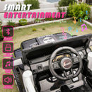 Police Car Ride-On, 12V Electric Vehicle with Parental Control for Kids