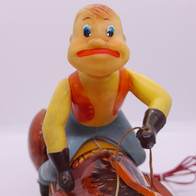 Vintage 1960s Western Ranger Wind-Up Litho Tin Toy from Japan